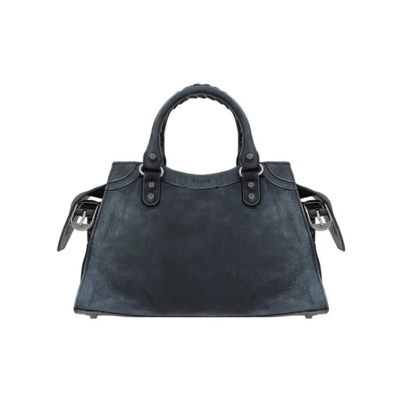Balenciaga Neo Cagole City Fine-Grained Sheepskin Handbag Shoulder Bag Small Size Women's Black-2