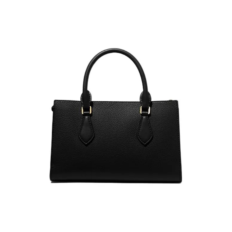 MICHAEL KORS Valerie Litchi Grain Pebbled Leather Handbag Small Size Women's Black-3