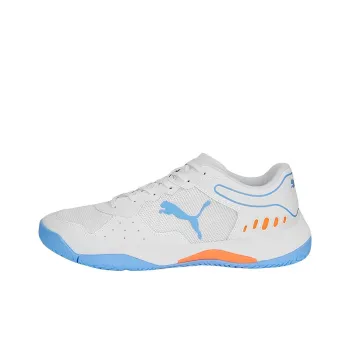 PUMA Smash Solar Rct Anti Slip Wear Resistant Low Top Tennis Shoes Unisex White Blue