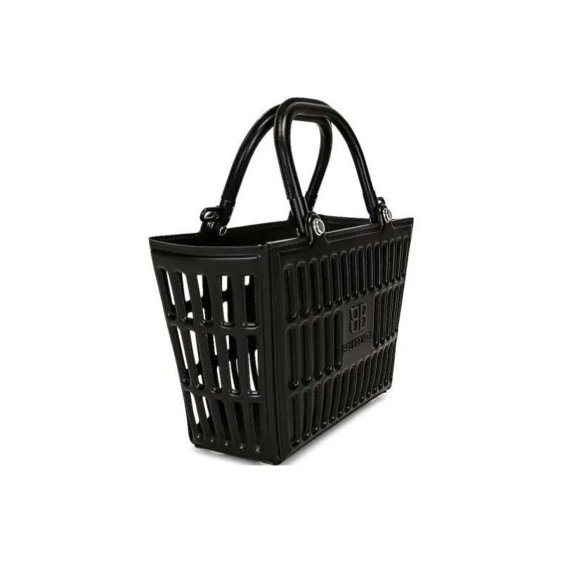Balenciaga Mag Basket Tote Bag Black-2
