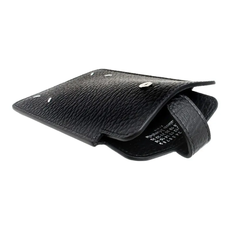 Maison Margiela Cow Leather One Shoulder Crossbody Card Holder Men's Black-4