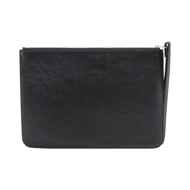 Balenciaga Cow Leather Clutch Regular Men's Black-3