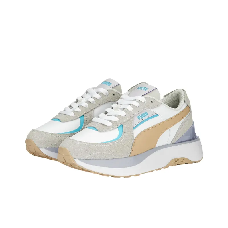 PUMA Spring Fling Cruise Rider Nu Anti-Slip Wear-Resistant Low-Top Sports Casual Shoes Women's White Gray Blue-2