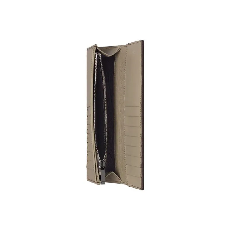 DIOR Grained Calfskin Upright Long Card Holder Wallet Men's Green-2