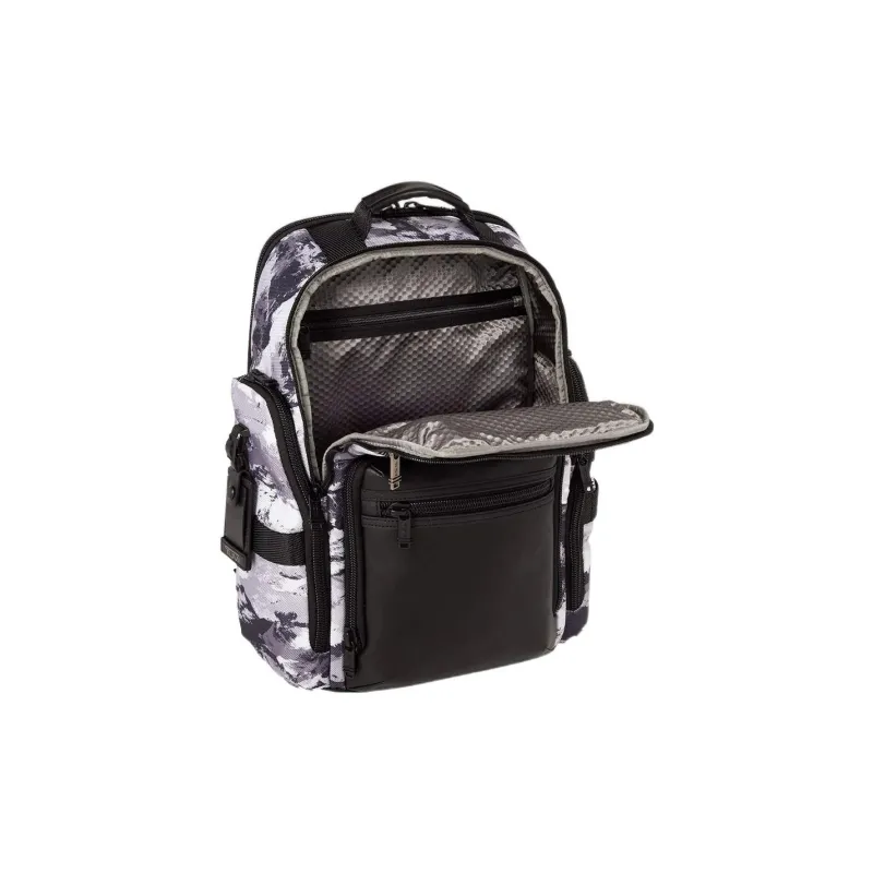TUMI Alpha Bravo Nylon Laptop Backpack Large Size Unisex Black White-1