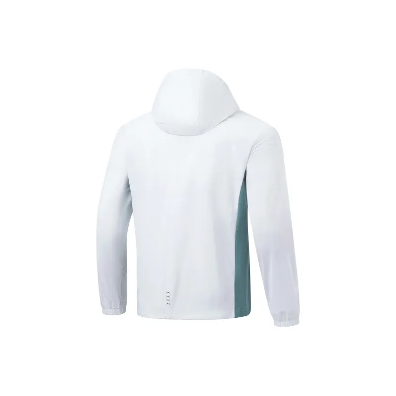 LiNing Sun Protection Clothing Men's Standard White Mint Blue Bowl-1