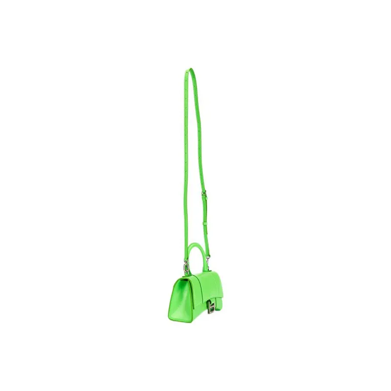 Balenciaga Hourglass Cow Leather Portable Crossbody Bag, Shoulder Bag Regular Women's Green-3