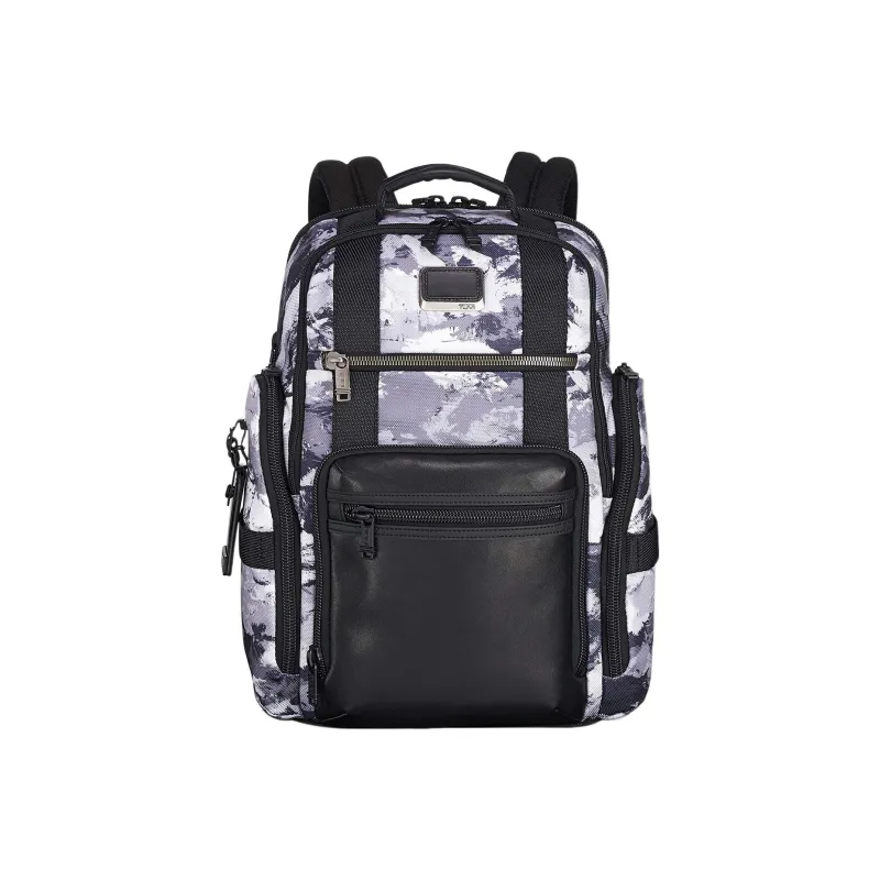 TUMI Alpha Bravo Nylon Laptop Backpack Large Size Unisex Black White-0