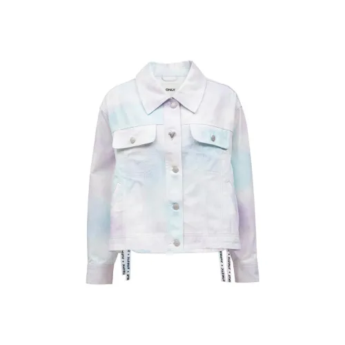 ONLY Denim Jackets Women's HBA Pink Tie-Dye