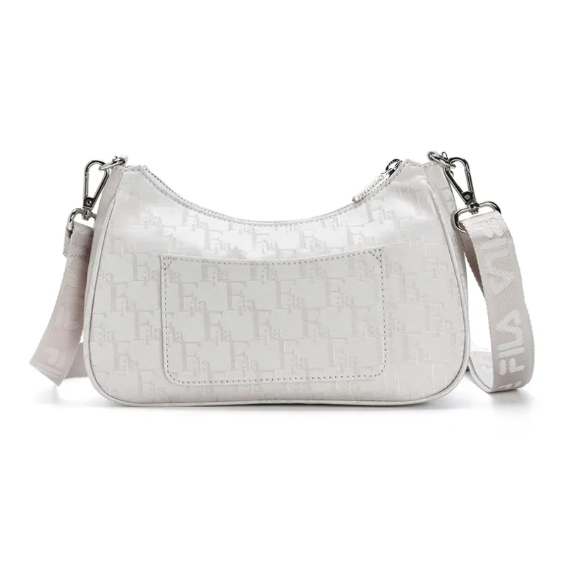 FILA Fabric Shoulder Bag Regular Women's Heron White-3