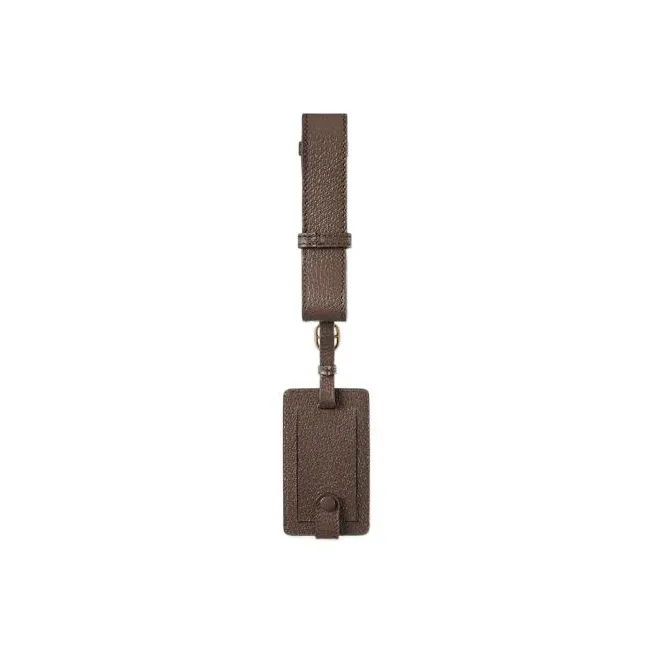 GUCCI Leather Card Holder Unisex Brown-3