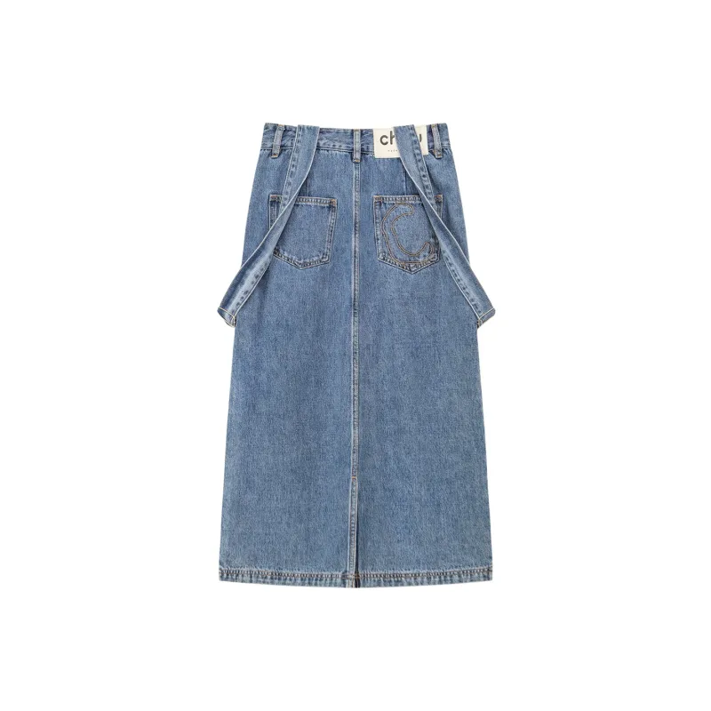 CHUU Sleeveless Dresses Women's Denim Blue-1