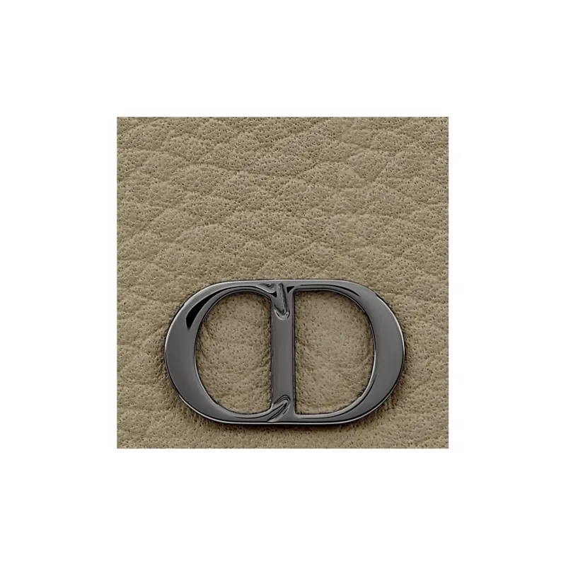 DIOR Grained Calfskin Upright Long Card Holder Wallet Men's Green-5