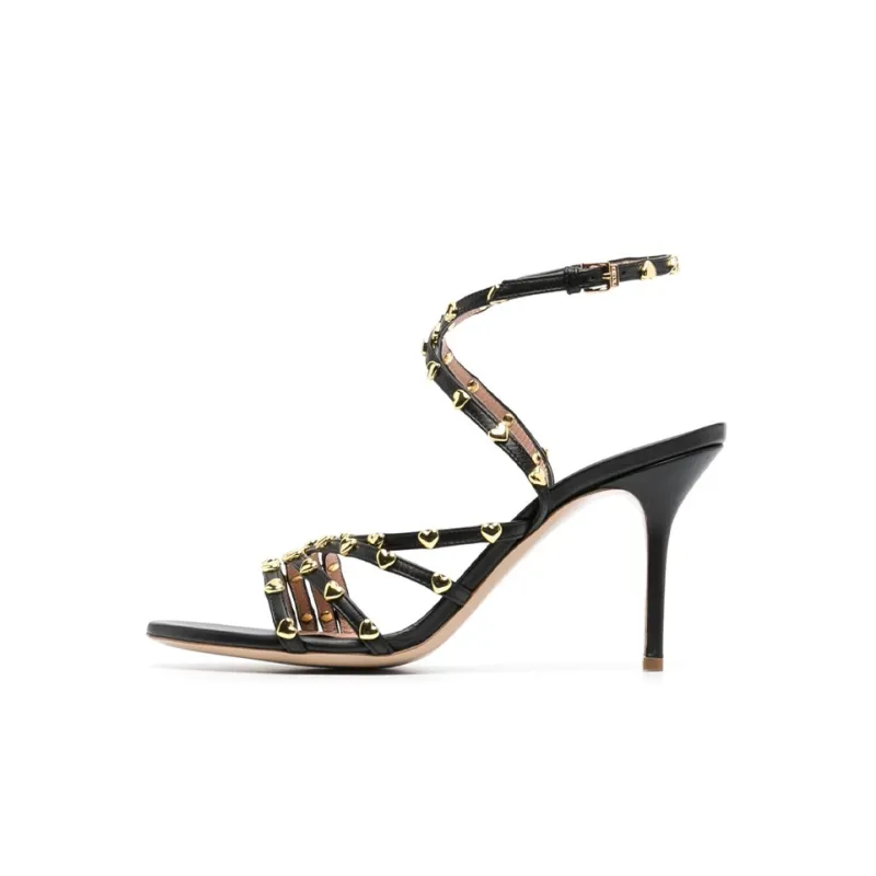 MOSCHINO One Strap Sandals 10.5cm Women's Black-0