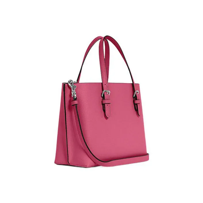 COACH Mollie Cow Leather Tote Bag Shopping Bag Handbag Shoulder Bag Crossbody Bag Medium Size Women's Rose Red-1