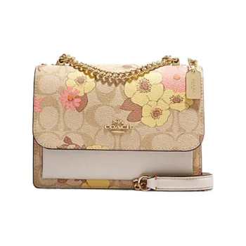 COACH Klare Cow Leather Shoulder Bag Crossbody Bag Small Size Women's Khaki