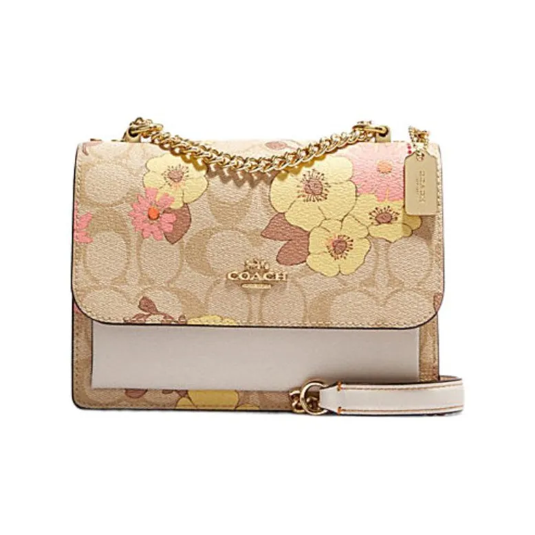 COACH Klare Cow Leather Shoulder Bag Crossbody Bag Small Size Women's Khaki-0