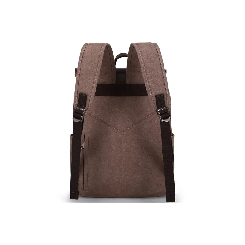 Slazenger Canvas With Top Grain Cow Leather Backpack Regular Unisex Multicolor-2