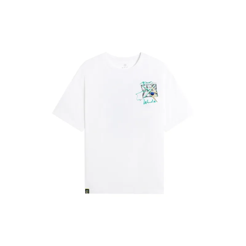 LiNing T Shirt Unisex Standard White Multicolor Edition-1