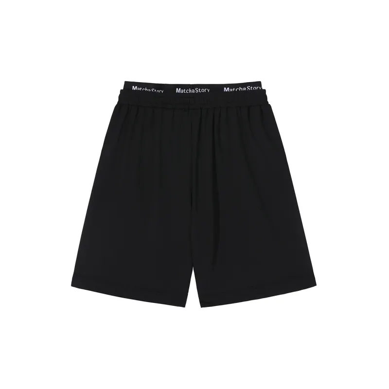 MATCHA STORY Goat Casual Shorts Unisex Black-1