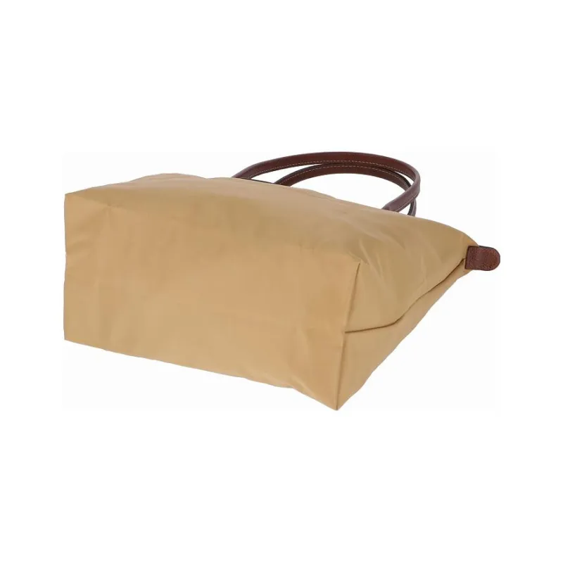 LONGCHAMP Le Pliage Canvas With Leather Tote Bag Shopping Bag Canvas Bag Handbag Shoulder Bag Women's Brown-3