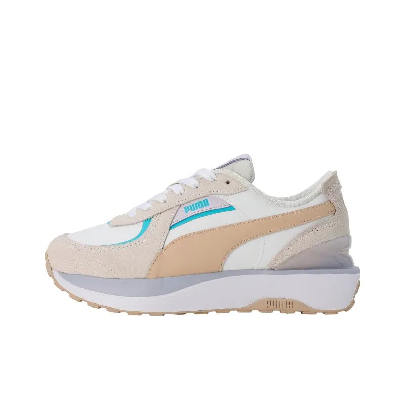 PUMA Spring Fling Cruise Rider Nu Anti-Slip Wear-Resistant Low-Top Sports Casual Shoes Women's White Gray Blue-0