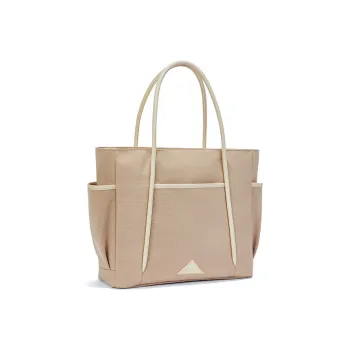 Venque Polyester Tote Bag, Shopping Bag, Mommy Bag, Shoulder Bag Women's Apricot Beige/Milk Coffee