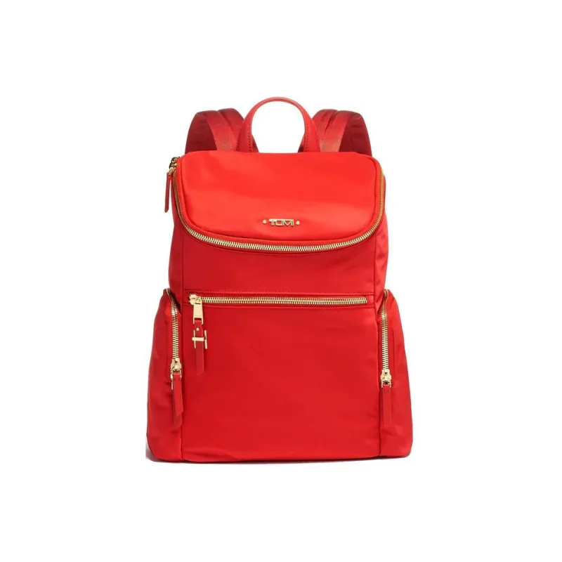 TUMI Voyageur Nylon Travel Bags Backpack Large Size Women's Persimmon Red-0