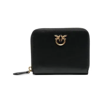 PINKO Cow Leather Wallet Women's Black