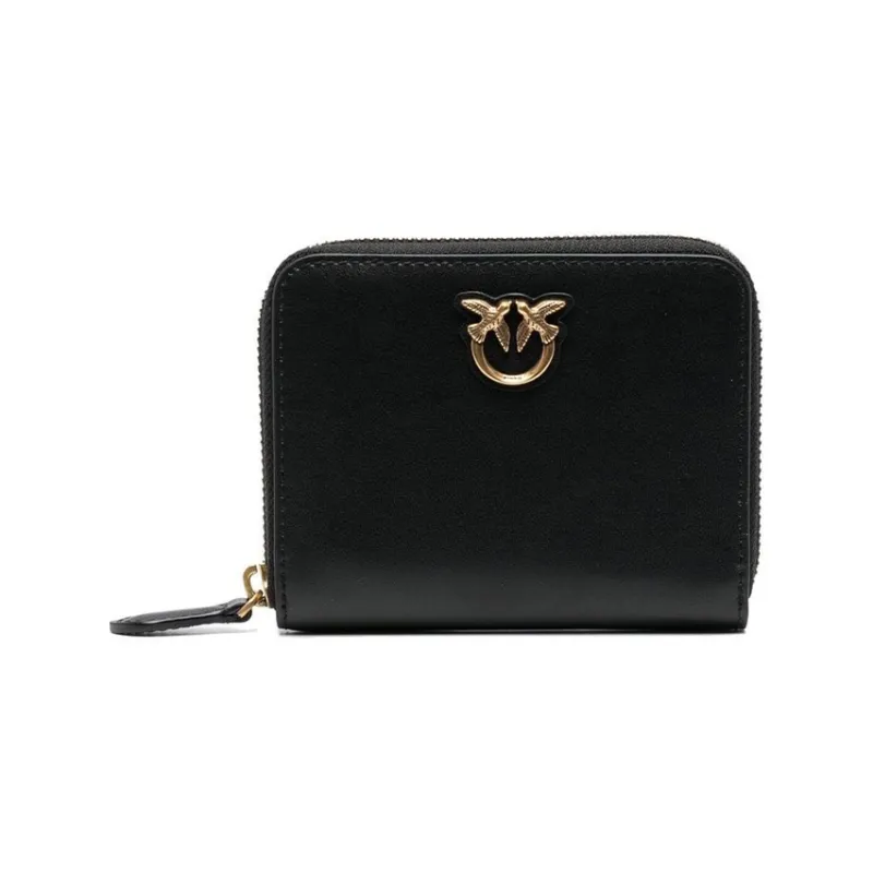 PINKO Cow Leather Wallet Women's Black-0