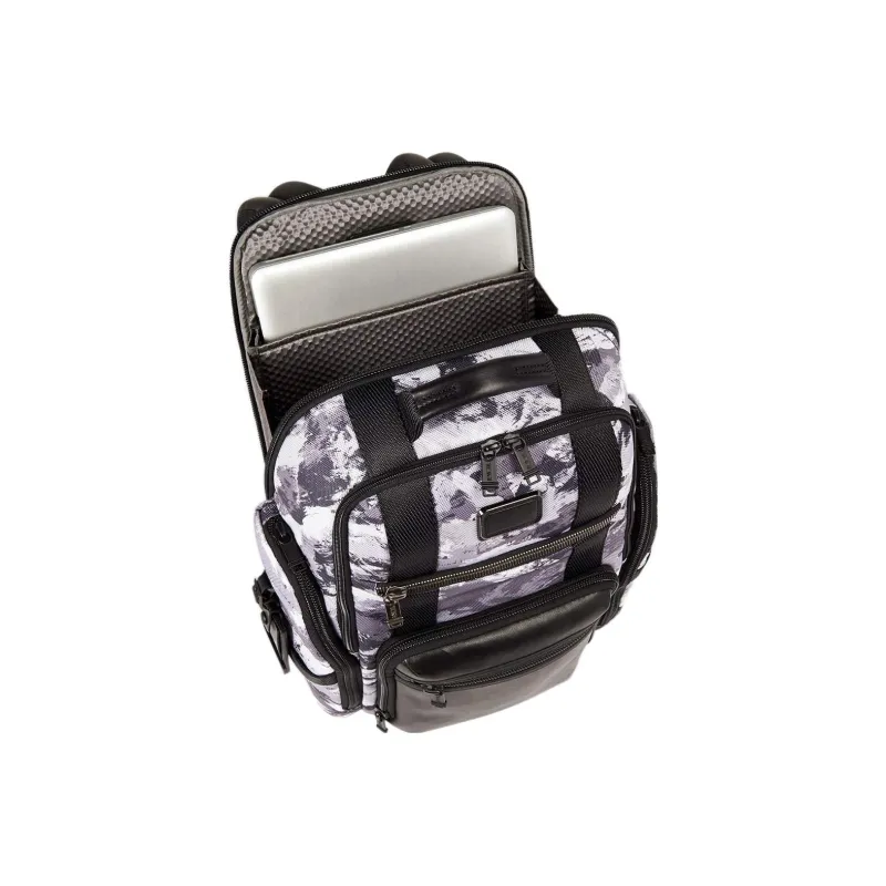 TUMI Alpha Bravo Nylon Laptop Backpack Large Size Unisex Black White-3