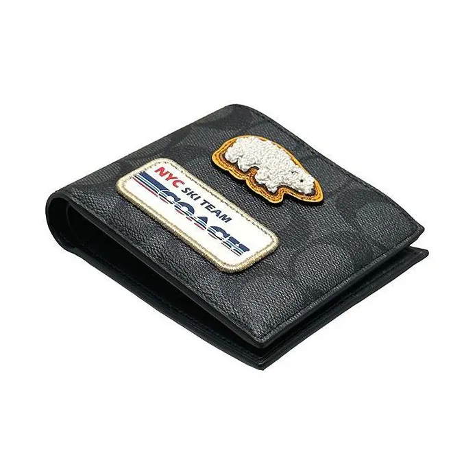 COACH 3 IN 1 Wallet Artificial Leather Card Holder Wallet Women's Black-1