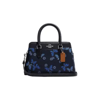 COACH Darcie Cow Leather Shoulder Bag Crossbody Bag Handbag Mini Women's Black Blue