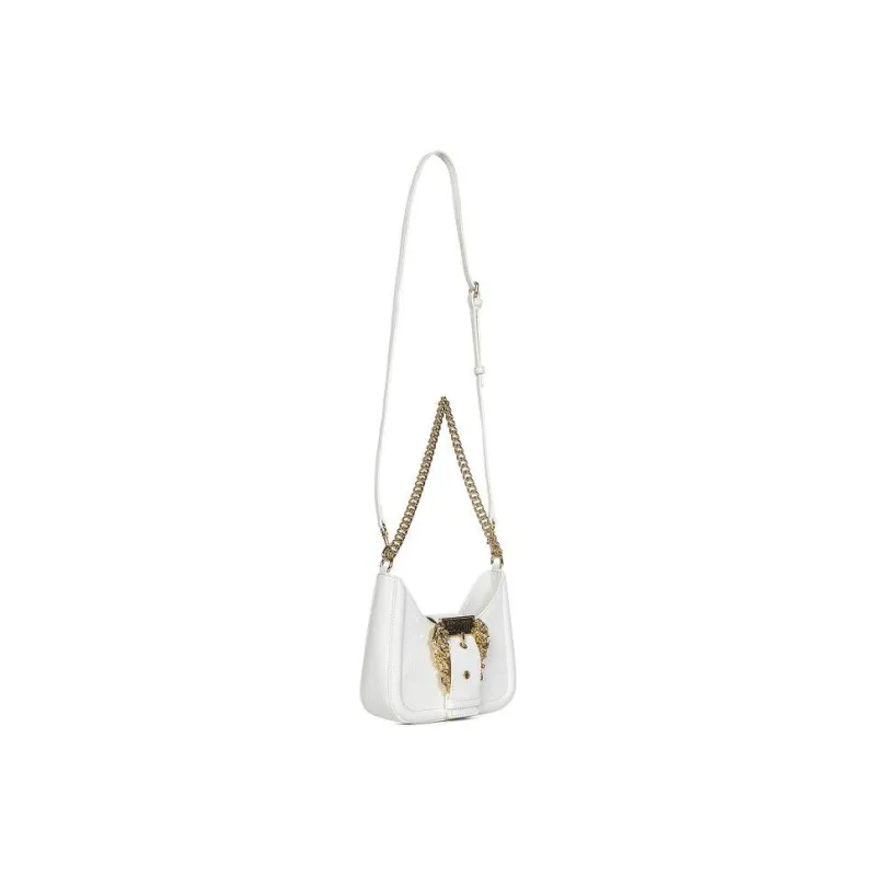 VERSACE JEANS COUTURE Polyurethane Polyester Handbag, Shoulder Bag Women's White-3