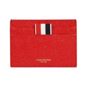 THOM BROWNE Logo Printed Striped Card Holder