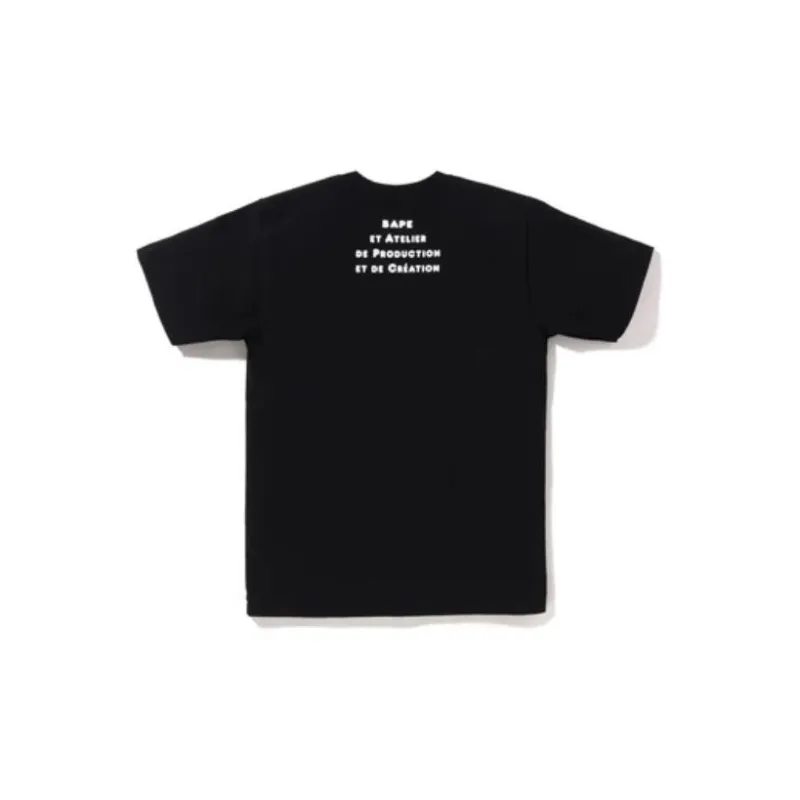 A BATHING APE X A.P.C. Women's Milo Wide T-Shirt Black-1