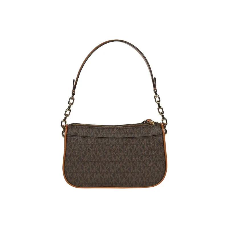 MICHAEL KORS Jet Set Charm PU MK Shoulder Bag Regular Women's Dark Brown & Acorn Brown-4