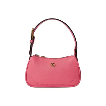 GUCCI Aphrodite Leather Shoulder Bag Mahjong Bag Handbag Shoulder Bag Women's Pink