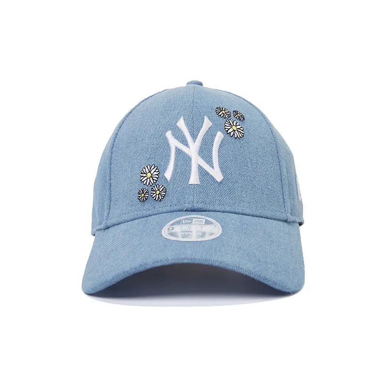 New Era Cotton Baseball Caps Unisex Denim Blue-1