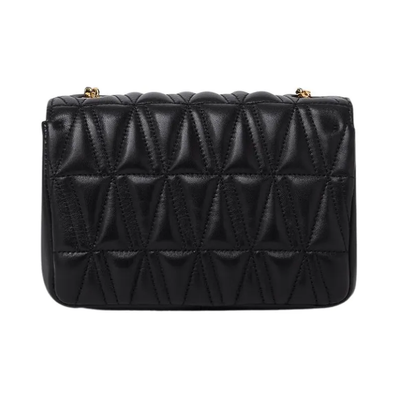 FANSIZHE Leather Shoulder Bag Women's Black-2