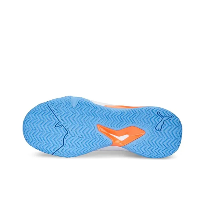 PUMA Smash Solar Rct Anti Slip Wear Resistant Low Top Tennis Shoes Unisex White Blue-4