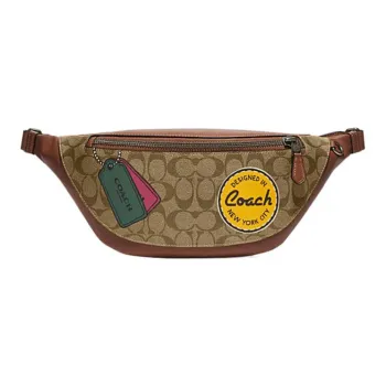 COACH Warren Cow Leather Fanny Pack Large Size Men's Brown