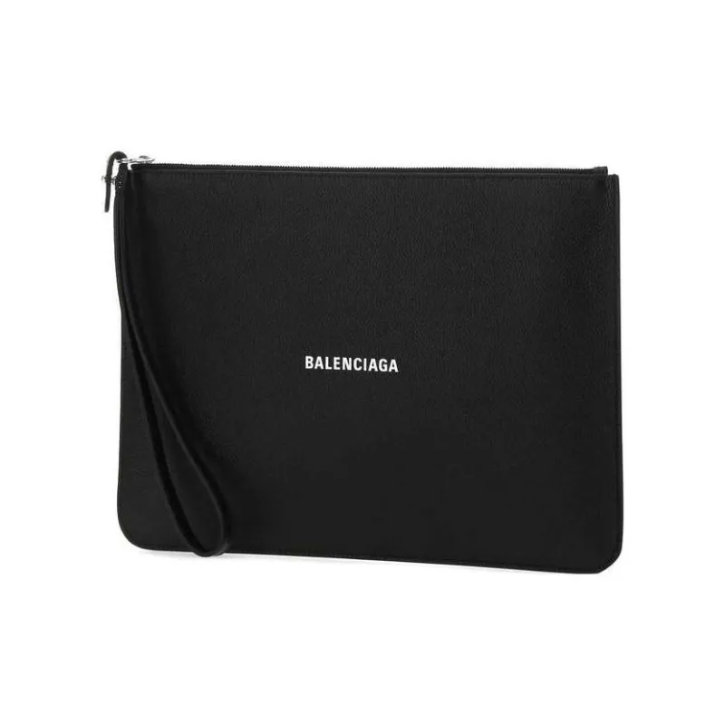 Balenciaga Cow Leather Clutch Regular Men's Black-1