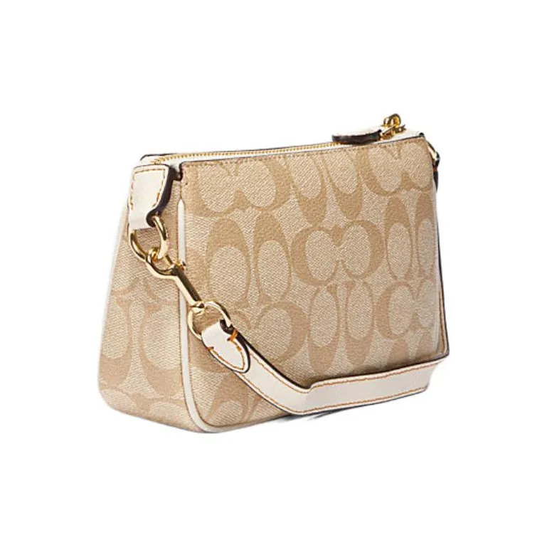 COACH Nolita PVC Clutch Small Size Women's Khaki-1