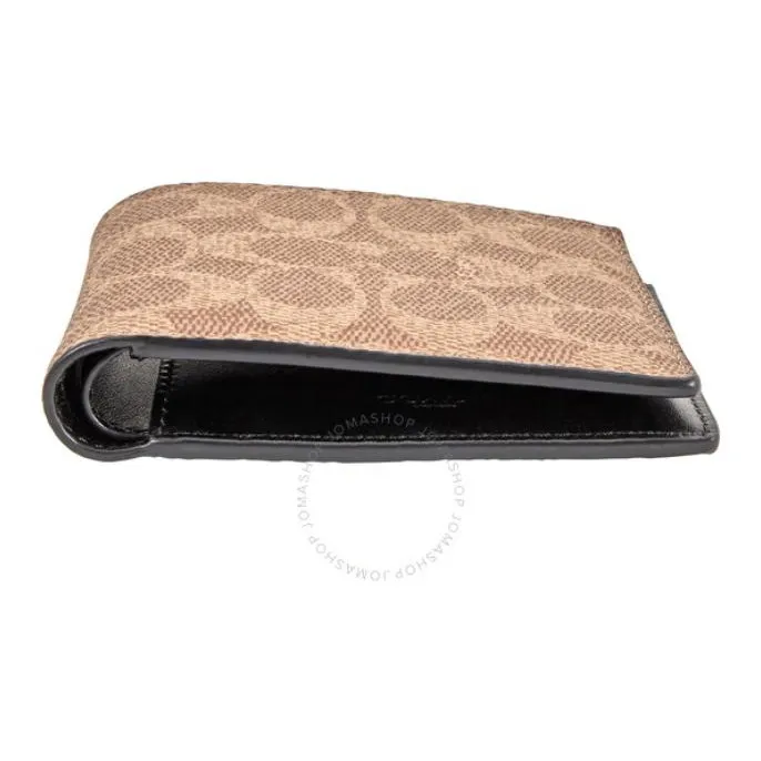 COACH 3 IN 1 Wallet Canvas With Leather Wallet Men's Brown-3