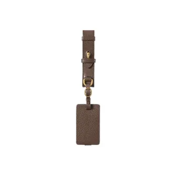 GUCCI Leather Card Holder Unisex Brown