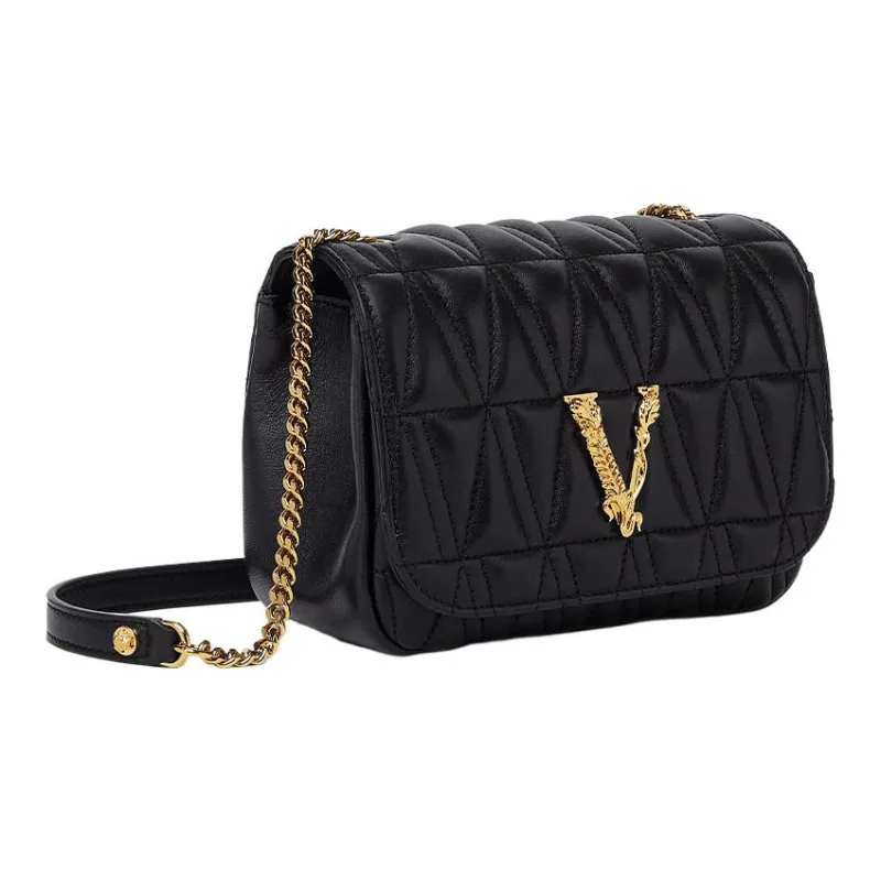 FANSIZHE Leather Shoulder Bag Women's Black-1