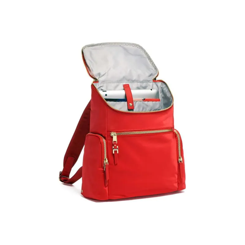 TUMI Voyageur Nylon Travel Bags Backpack Large Size Women's Persimmon Red-2