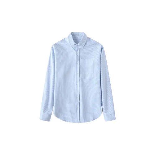 WILLIAM FOX&SONS Shirts Unisex Light Blue Stripes