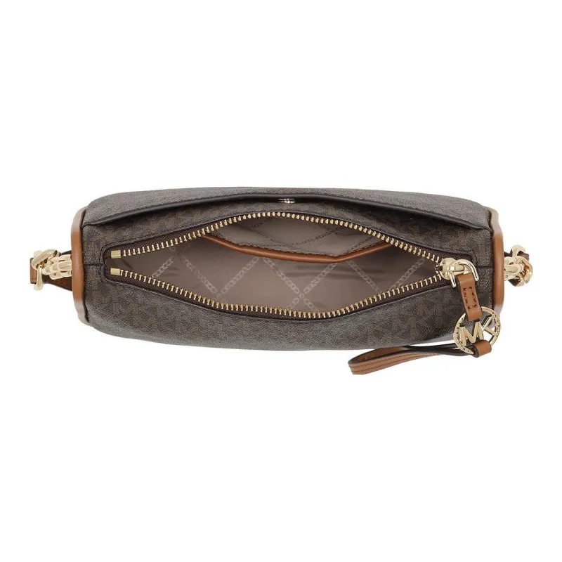 MICHAEL KORS Jet Set Charm PU MK Shoulder Bag Regular Women's Dark Brown & Acorn Brown-2